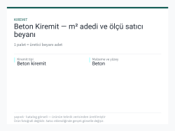 Beton Kiremit — m² adedi ve ölçü satıcı beyanı