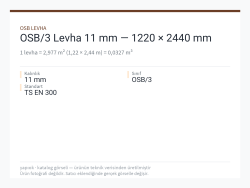OSB/3 Levha 11 mm — 1220 × 2440 mm