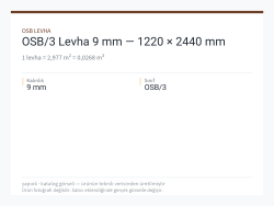OSB/3 Levha 9 mm — 1220 × 2440 mm