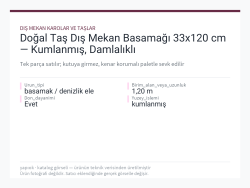 Doğal Taş Dış Mekan Basamağı 33x120 cm — Kumlanmış, Damlalıklı