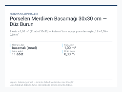 Porselen Merdiven Basamağı 30x30 cm — Düz Burun