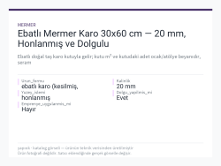 Ebatlı Mermer Karo 30x60 cm — 20 mm, Honlanmış ve Dolgulu