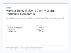 Mermer Denizlik 20x100 cm — 3 cm, Damlalıklı, Honlanmış