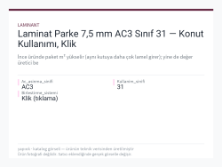 Laminat Parke 7,5 mm AC3 Sınıf 31 — Konut Kullanımı, Klik