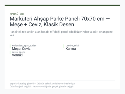Marküteri Ahşap Parke Paneli 70x70 cm — Meşe + Ceviz, Klasik Desen