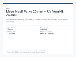 Meşe Masif Parke 20 mm — UV Vernikli, Zıvanalı