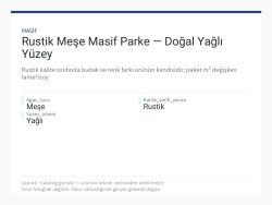 Rustik Meşe Masif Parke — Doğal Yağlı Yüzey