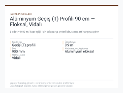 Alüminyum Geçiş (T) Profili 90 cm — Eloksal, Vidalı