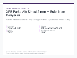 XPE Parke Altı Şiltesi 2 mm — Rulo, Nem Bariyersiz