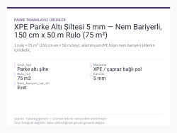 XPE Parke Altı Şiltesi 5 mm — Nem Bariyerli, 150 cm x 50 m Rulo (75 m²)