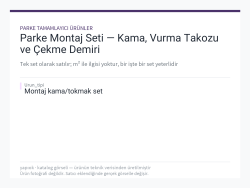 Parke Montaj Seti — Kama, Vurma Takozu ve Çekme Demiri