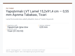 Yapıştırmalı LVT Lamel 15,2x91,4 cm — 0,55 mm Aşınma Tabakası, Ticari