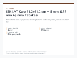 Klik LVT Karo 61,2x61,2 cm — 5 mm, 0,55 mm Aşınma Tabakası