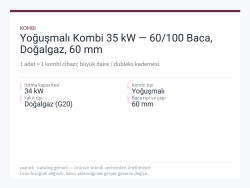 Yoğuşmalı Kombi 35 kW — 60/100 Baca, Doğalgaz, 60 mm
