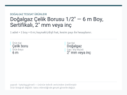 Doğalgaz Çelik Borusu 1/2" — 6 m Boy, Sertifikalı, 2" mm veya inç