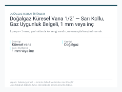 Doğalgaz Küresel Vana 1/2" — Sarı Kollu, Gaz Uygunluk Belgeli, 1 mm veya inç