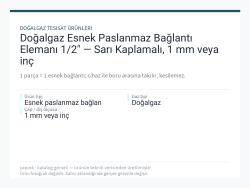 Doğalgaz Esnek Paslanmaz Bağlantı Elemanı 1/2" — Sarı Kaplamalı, 1 mm veya inç