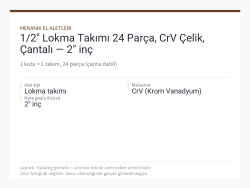 1/2" Lokma Takımı 24 Parça, CrV Çelik, Çantalı — 2" inç