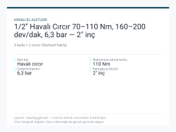 1/2" Havalı Cırcır 70–110 Nm, 160–200 dev/dak, 6,3 bar — 2" inç