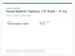Havalı Kalemli Taşlama, 1/4" Kolet — 4" inç