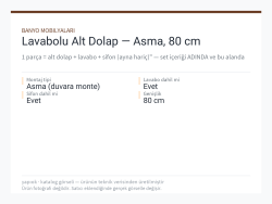 Lavabolu Alt Dolap — Asma, 80 cm