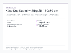 Köşe Duş Kabini — Sürgülü, 150x80 cm