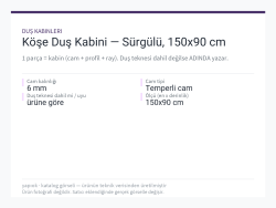 Köşe Duş Kabini — Sürgülü, 150x90 cm