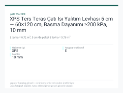 XPS Ters Teras Çatı Isı Yalıtım Levhası 5 cm — 60×120 cm, Basma Dayanımı ≥200 kPa, 10 mm