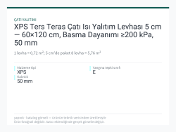 XPS Ters Teras Çatı Isı Yalıtım Levhası 5 cm — 60×120 cm, Basma Dayanımı ≥200 kPa, 50 mm