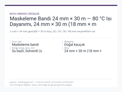 Maskeleme Bandı 24 mm × 30 m — 80 °C Isı Dayanımı, 24 mm × 30 m (18 mm × m