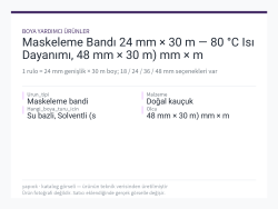Maskeleme Bandı 24 mm × 30 m — 80 °C Isı Dayanımı, 48 mm × 30 m) mm × m