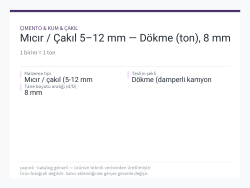 Mıcır / Çakıl 5–12 mm — Dökme (ton), 8 mm