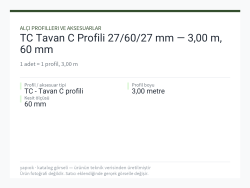TC Tavan C Profili 27/60/27 mm — 3,00 m, 60 mm