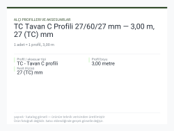 TC Tavan C Profili 27/60/27 mm — 3,00 m, 27 (TC) mm