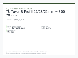 TU Tavan U Profili 27/28/22 mm — 3,00 m, 28 mm