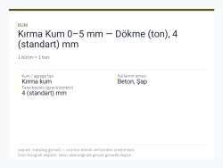Kırma Kum 0–5 mm — Dökme (ton), 4 (standart) mm