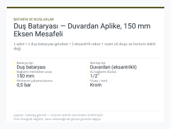 Duş Bataryası — Duvardan Aplike, 150 mm Eksen Mesafeli
