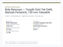 Bide Bataryası — Tezgâh Üstü Tek Delik, Mafsallı Perlatörlü, 150 mm Yükseklik
