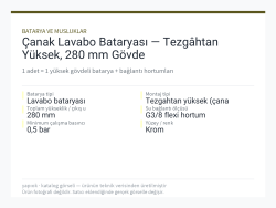 Çanak Lavabo Bataryası — Tezgâhtan Yüksek, 280 mm Gövde