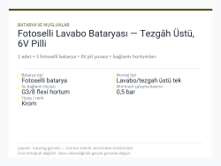 Fotoselli Lavabo Bataryası — Tezgâh Üstü, 6V Pilli