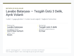 Lavabo Bataryası — Tezgâh Üstü 3 Delik, Ayrık Volanlı
