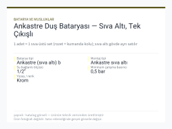 Ankastre Duş Bataryası — Sıva Altı, Tek Çıkışlı