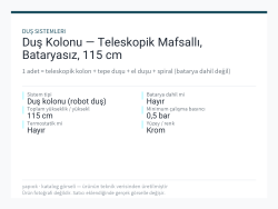 Duş Kolonu — Teleskopik Mafsallı, Bataryasız, 115 cm