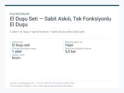 El Duşu Seti — Sabit Askılı, Tek Fonksiyonlu El Duşu