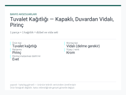 Tuvalet Kağıtlığı — Kapaklı, Duvardan Vidalı, Pirinç