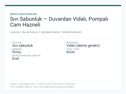 Sıvı Sabunluk — Duvardan Vidalı, Pompalı Cam Hazneli