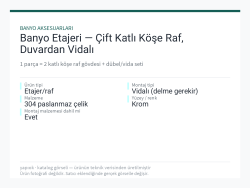 Banyo Etajeri — Çift Katlı Köşe Raf, Duvardan Vidalı