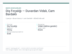 Diş Fırçalığı — Duvardan Vidalı, Cam Bardaklı