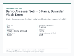Banyo Aksesuar Seti — 6 Parça, Duvardan Vidalı, Krom