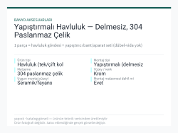 Yapıştırmalı Havluluk — Delmesiz, 304 Paslanmaz Çelik
